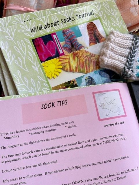 Wild about Socks Knitters Companion Journal - Linda Douglas