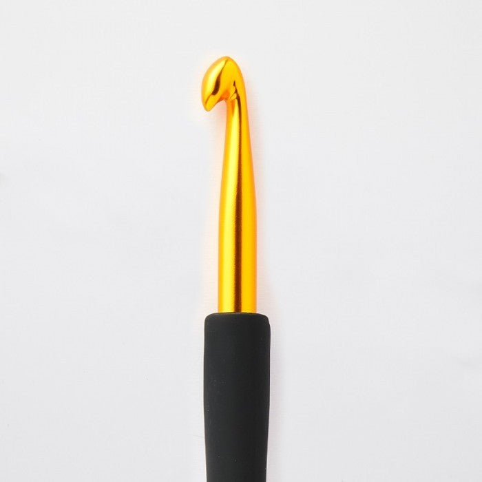 Knit Pro Gold Aluminium Hook with Soft Feel Grip